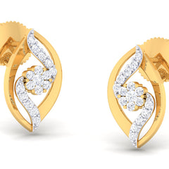 14K Hallmarked Gold | Natural Diamond Tops 4PNSJ106T