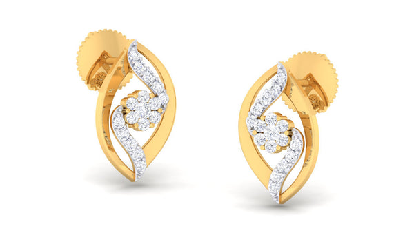 14K Hallmarked Gold | Natural Diamond Tops 4PNSJ106T