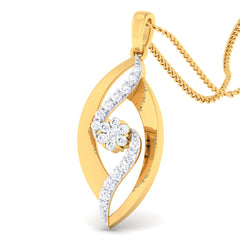 14K Hallmarked Gold | Natural Diamond Pendant 4PNSJ106