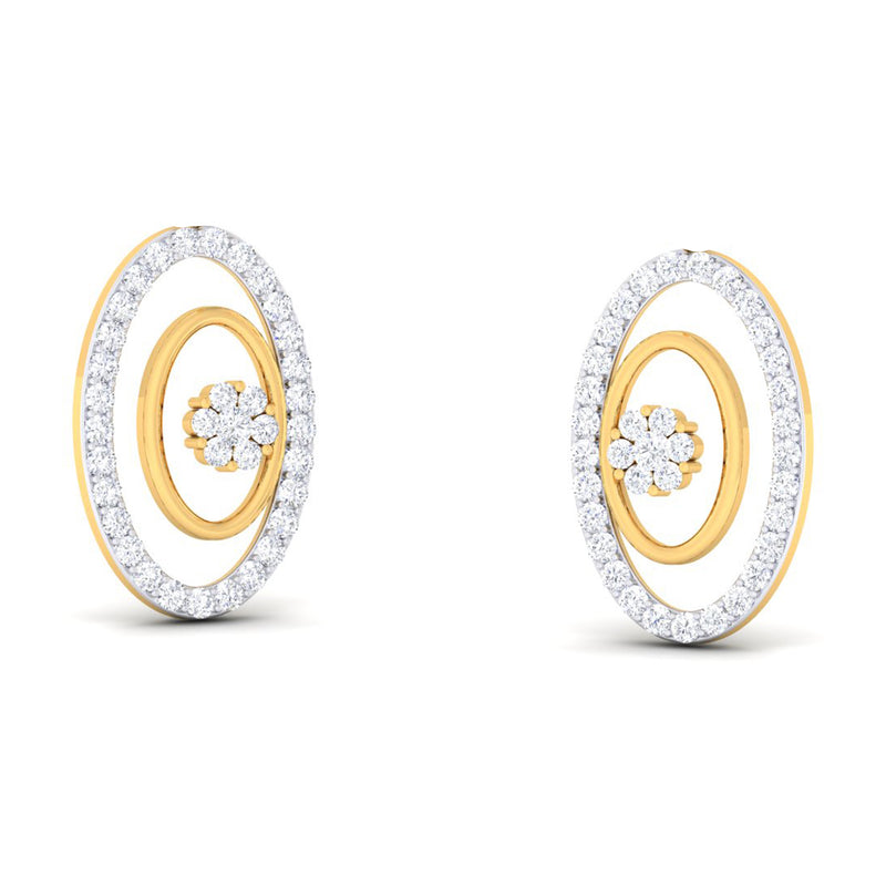 14K Hallmarked Gold | Natural Diamond Tops 4PNSJ107T