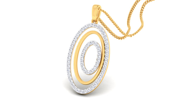 14K Hallmarked Gold | Natural Diamond Pendant 4PNSJ107