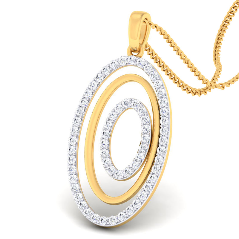 14K Hallmarked Gold | Natural Diamond Pendant 4PNSJ107