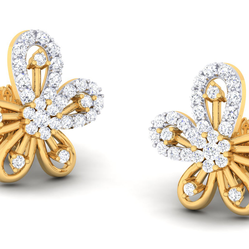 14K Hallmarked Gold | Lab Grown Diamond Tops 4PNSJ109T