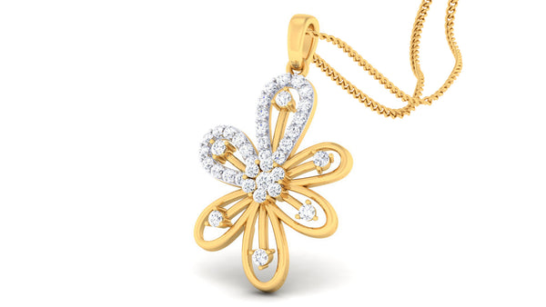 14K Hallmarked Gold | Lab Grown Diamond Pendant 4PNSJ109