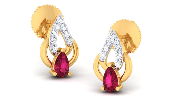 14K Hallmarked Gold | Natural Diamond Tops 4PNSJ110T