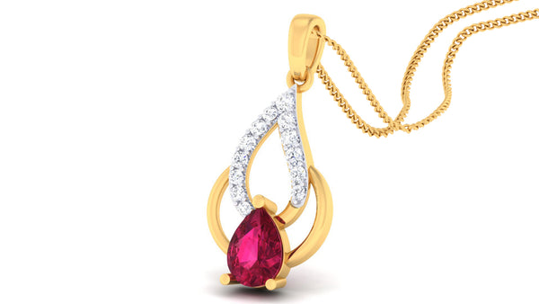 14K Hallmarked Gold | Natural Diamond Pendant 4PNSJ110