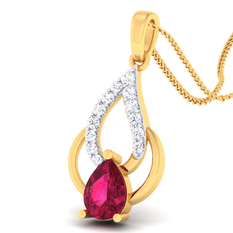 14K Hallmarked Gold | Natural Diamond Pendant 4PNSJ110