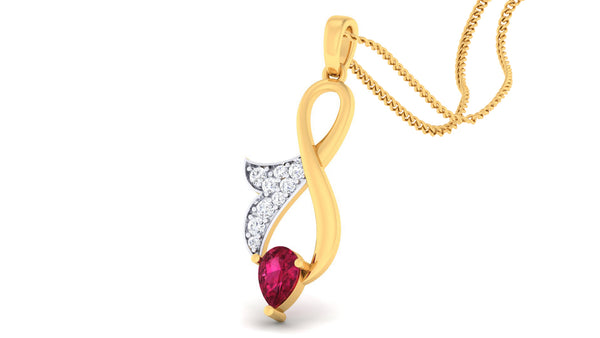 14K Hallmarked Gold | Lab Grown Diamond Pendant 4PNSJ111