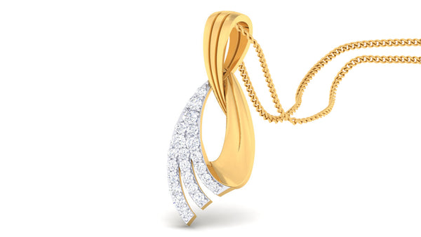 14K Hallmarked Gold | Natural Diamond Pendant 4PNSJ112