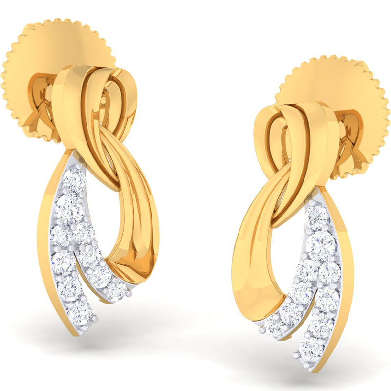 14K Hallmarked Gold | Natural Diamond Tops 4PNSJ112T