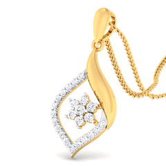 14K Hallmarked Gold | Natural Diamond Pendant 4PNSJ114