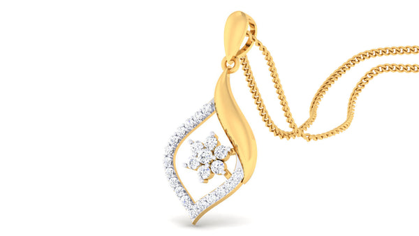 14K Hallmarked Gold | Natural Diamond Pendant 4PNSJ114