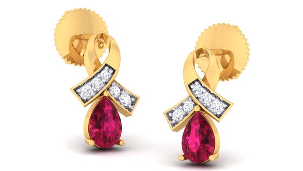 14K Hallmarked Gold | Lab Grown Diamond Tops 4PNSJ115T