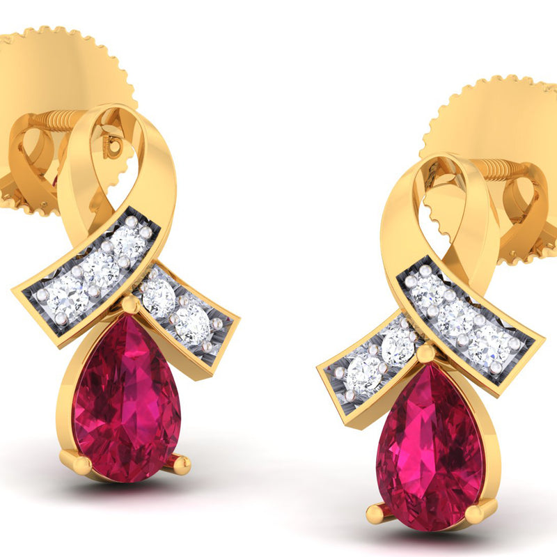 14K Hallmarked Gold | Lab Grown Diamond Tops 4PNSJ115T