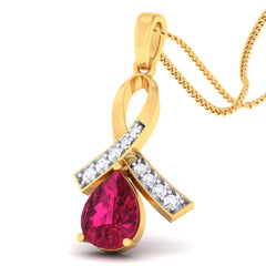 14K Hallmarked Gold | Lab Grown Diamond Pendant 4PNSJ115