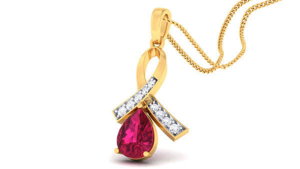 14K Hallmarked Gold | Lab Grown Diamond Pendant 4PNSJ115