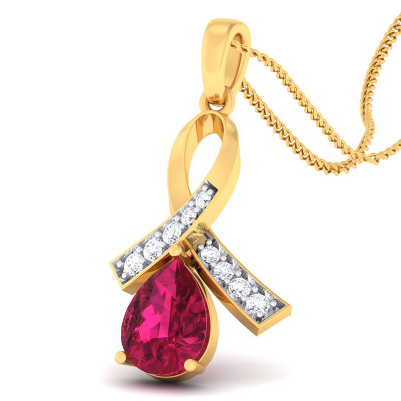 14K Hallmarked Gold | Lab Grown Diamond Pendant 4PNSJ115