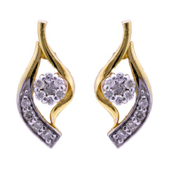 14K Hallmarked Gold | Natural Diamond Tops 4PNSJ117T