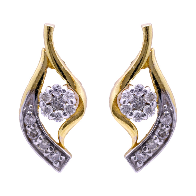 14K Hallmarked Gold | Natural Diamond Tops 4PNSJ117T