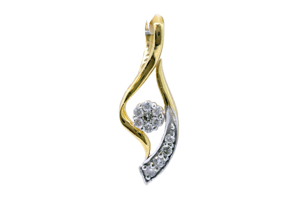 14K Hallmarked Gold | Natural Diamond Pendant 4PNSJ117