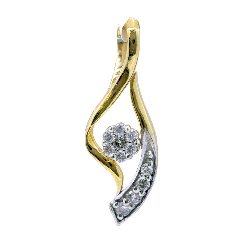 14K Hallmarked Gold | Natural Diamond Pendant 4PNSJ117