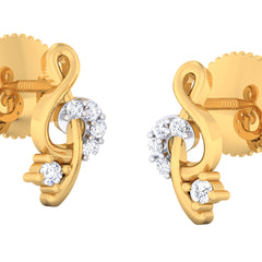 14K Hallmarked Gold | Natural Diamond Tops 4PNSJ122T