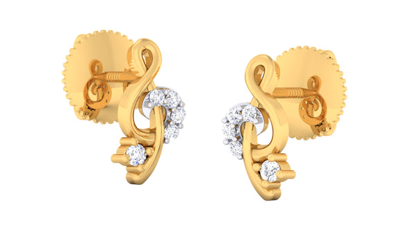 14K Hallmarked Gold | Natural Diamond Tops 4PNSJ122T