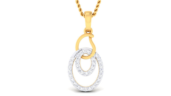 14K Hallmarked Gold | Natural Diamond Pendant 4PNSJ124