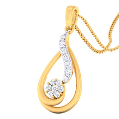 14K Hallmarked Gold | Natural Diamond Pendant 4PNSJ126