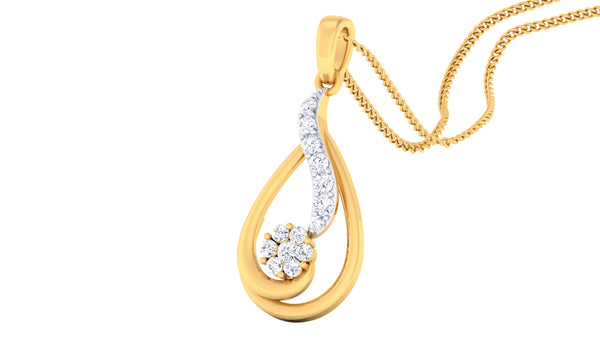 14K Hallmarked Gold | Natural Diamond Pendant 4PNSJ126