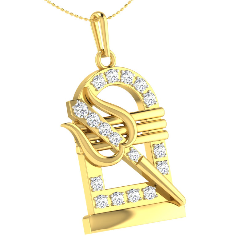 14K Hallmarked Gold | Natural Diamond Pendant 4PNSJ127