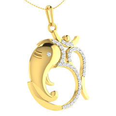 14K Hallmarked Gold | Natural Diamond Pendant 4PNSJ130