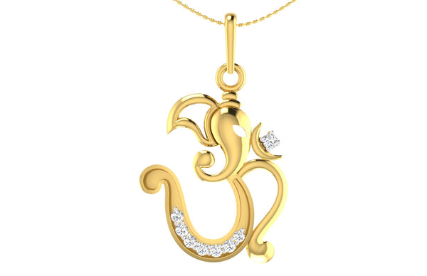 14K Hallmarked Gold | Natural Diamond Pendant 4PNSJ131