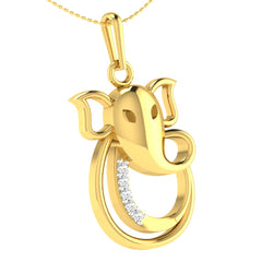 14K Hallmarked Gold | Natural Diamond Pendant 4PNSJ135