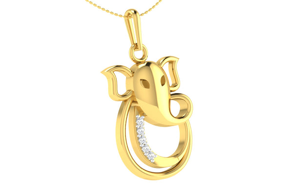14K Hallmarked Gold | Natural Diamond Pendant 4PNSJ135