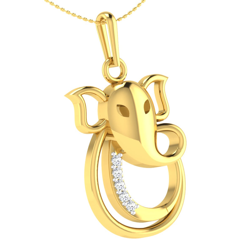 14K Hallmarked Gold | Natural Diamond Pendant 4PNSJ135