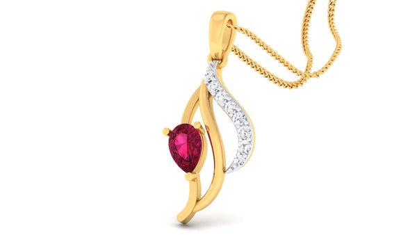 14K Hallmarked Gold | Natural Diamond Pendant 4PNSJ137