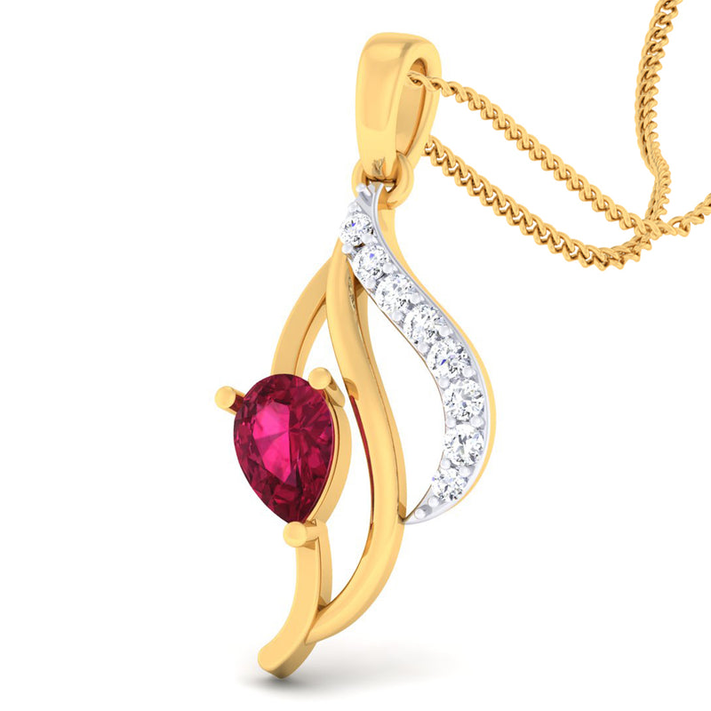 14K Hallmarked Gold | Natural Diamond Pendant 4PNSJ137