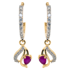 14K Hallmarked Gold | Natural Diamond Tops 4PNSJ138AT