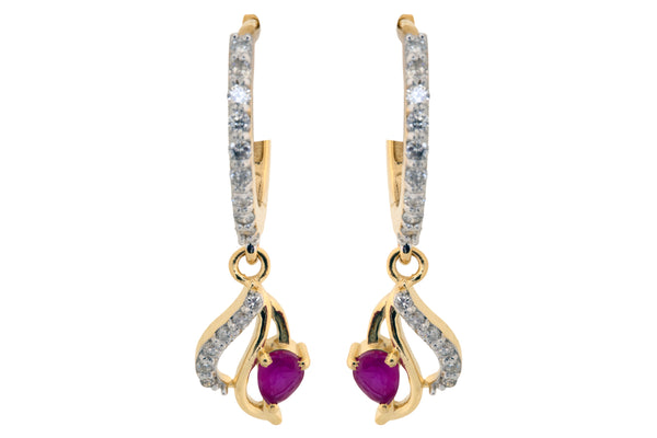 14K Hallmarked Gold | Natural Diamond Tops 4PNSJ138AT