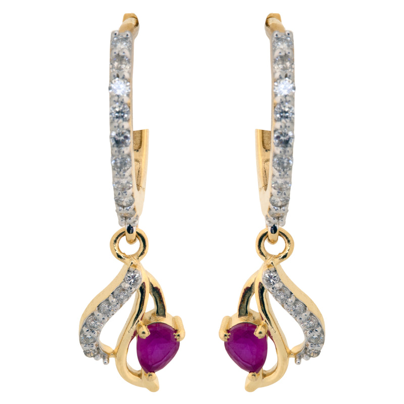 14K Hallmarked Gold | Natural Diamond Tops 4PNSJ138AT