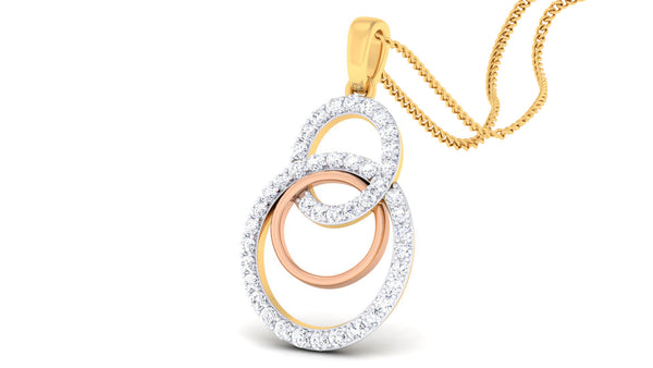 14K Hallmarked Gold | Natural Diamond Pendant 4PNSJ140