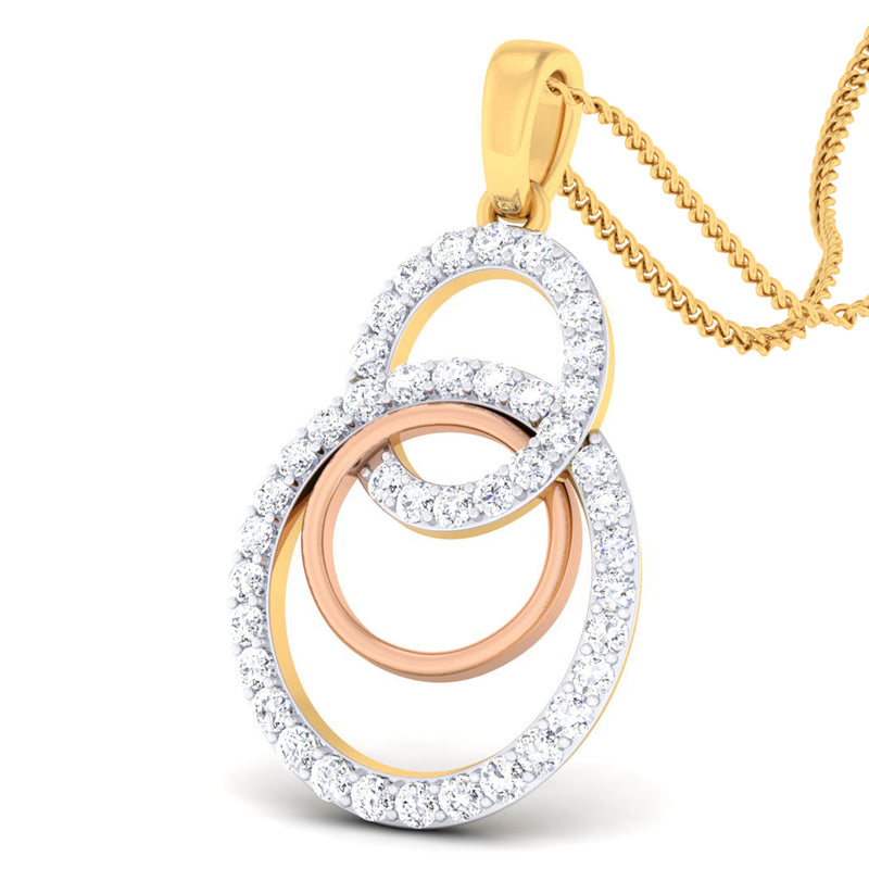 14K Hallmarked Gold | Natural Diamond Pendant 4PNSJ140