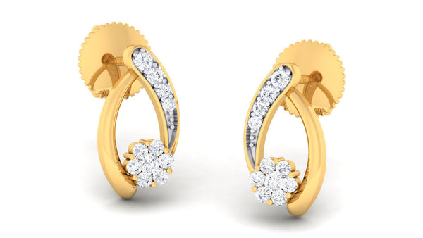 14K Hallmarked Gold | Natural Diamond Tops 4PNSJ143T