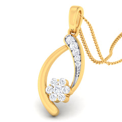 14K Hallmarked Gold | Natural Diamond Pendant 4PNSJ143