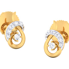 14K Hallmarked Gold | Natural Diamond Tops 4PNSJ148T