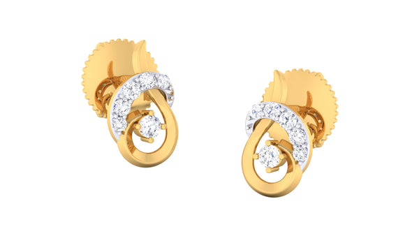 14K Hallmarked Gold | Natural Diamond Tops 4PNSJ148T