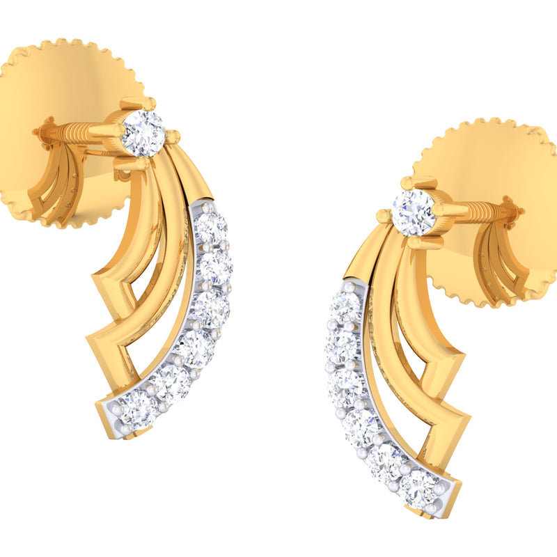 14K Hallmarked Gold | Natural Diamond Tops 4PNSJ150T