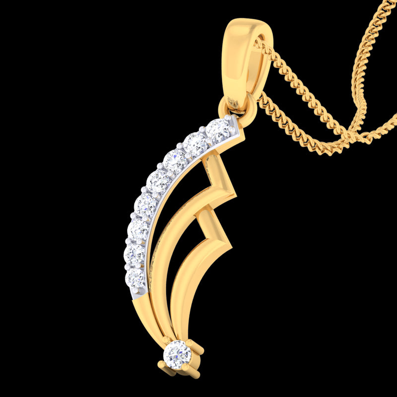 14K Hallmarked Gold | Natural Diamond Pendant 4PNSJ150