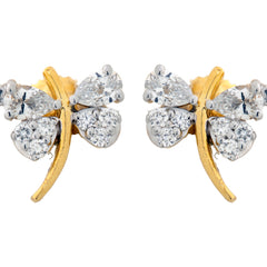 14K Hallmarked Gold | Lab Grown Diamond Tops 4PNSJ153AT